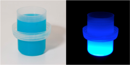 UV灯下的塑料品